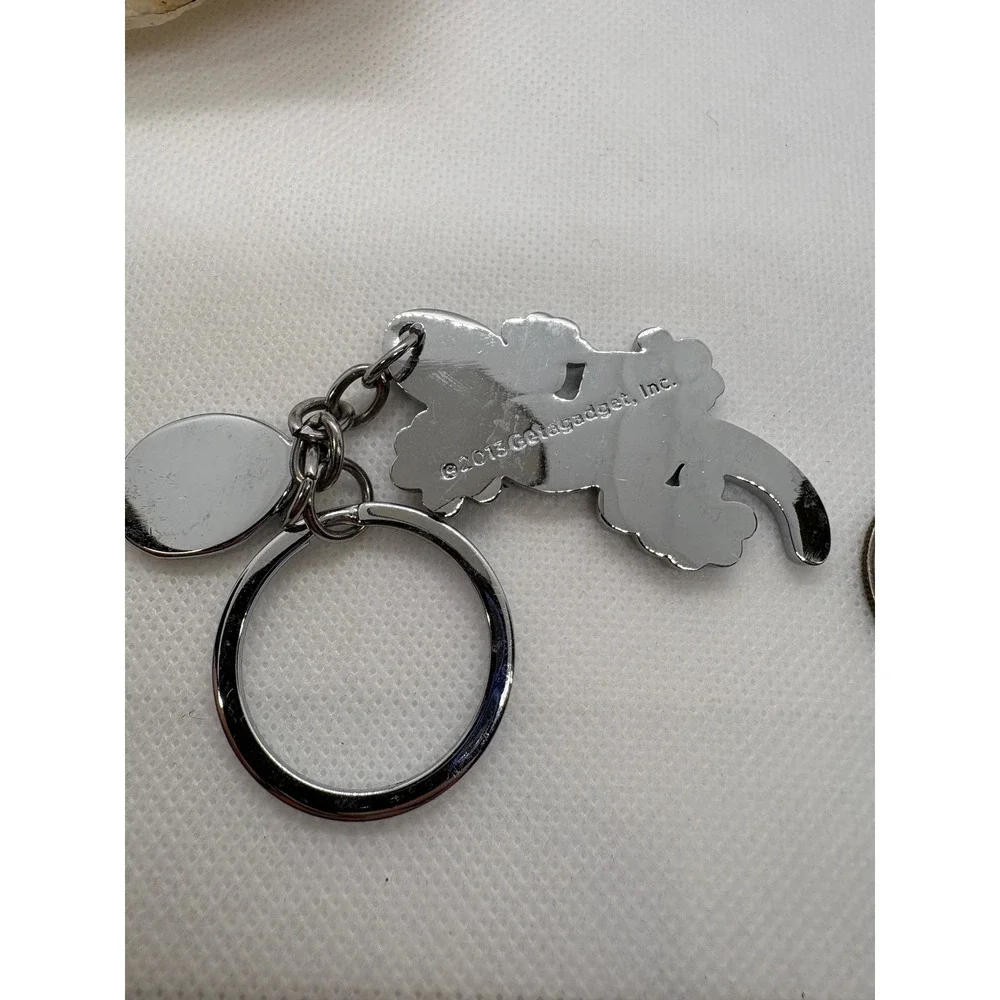 Tucson Arizona Blue Glitter Gecko Keychain Getagadget Souvenir Silver Tone Metal